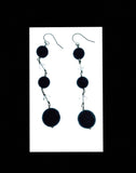 925 Sterling silver black onyx healing crystal gemstone dangle earrings handmade in USA metaphysical fine jewelry