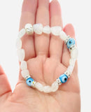 925 sterling silver moonstone evil eye beaded bracelet metaphysical healing fine jewelry handmade in usa