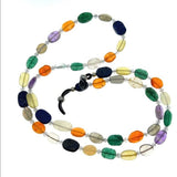 925 sterling silver natural semiprecious mix crystal stones metaphysical healing fine jewelry beaded eyeglass chain