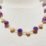 925 Sterling Silver 14k gold plater amethyst crystal Necklace natural semiprecious crystal stones Healing fine jewelry