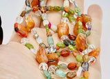 925 sterling silver semi precious stones healing crystal bead necklace