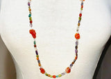 925 sterling silver semi precious stones healing crystal bead necklace