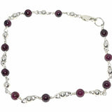 925 sterling silver garnet beaded bracelet metaphysical fine jewelry healing crystal gemstone