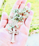 925 sterling silver jade necklace rosary healing crystal gemstone Christian spiritual fine jewelry