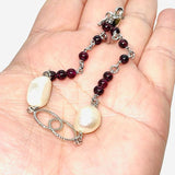 925 sterling silver pearl garnet crystal healing jewelry beaded fine jewelry