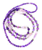925 SS Amethyst natural semiprecious stones beaded necklace