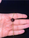 925 sterling silver 14k gold plated garnet crystal gemstone necklace choker metaphysical fine jewelry handmade in USA