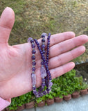 925 SS Amethyst natural semiprecious stones beaded necklace