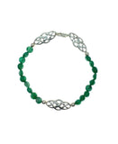 925 sterling silver healing crystal gemstone green emerald beaded bracelet metaphysical fine jewelry