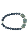 925 sterling silver beaded stretchy unisex healing crystal gemstone kambaba jasper bracelet