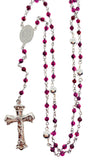 925 sterling silver cross charm crystal gemstone garnet necklace rosary