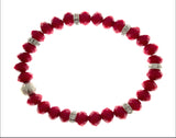 925 sterling silver beaded bracelet red jade healing crystal gemstone metaphysical fine jewelry