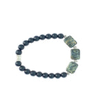 925 sterling silver beaded stretchy unisex healing crystal gemstone kambaba jasper bracelet